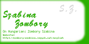 szabina zombory business card